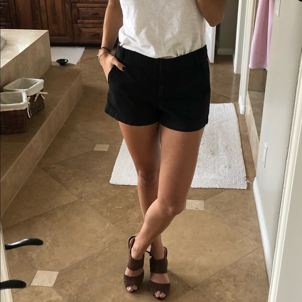 J. Crew 100% Cotton Black Chino Shorts